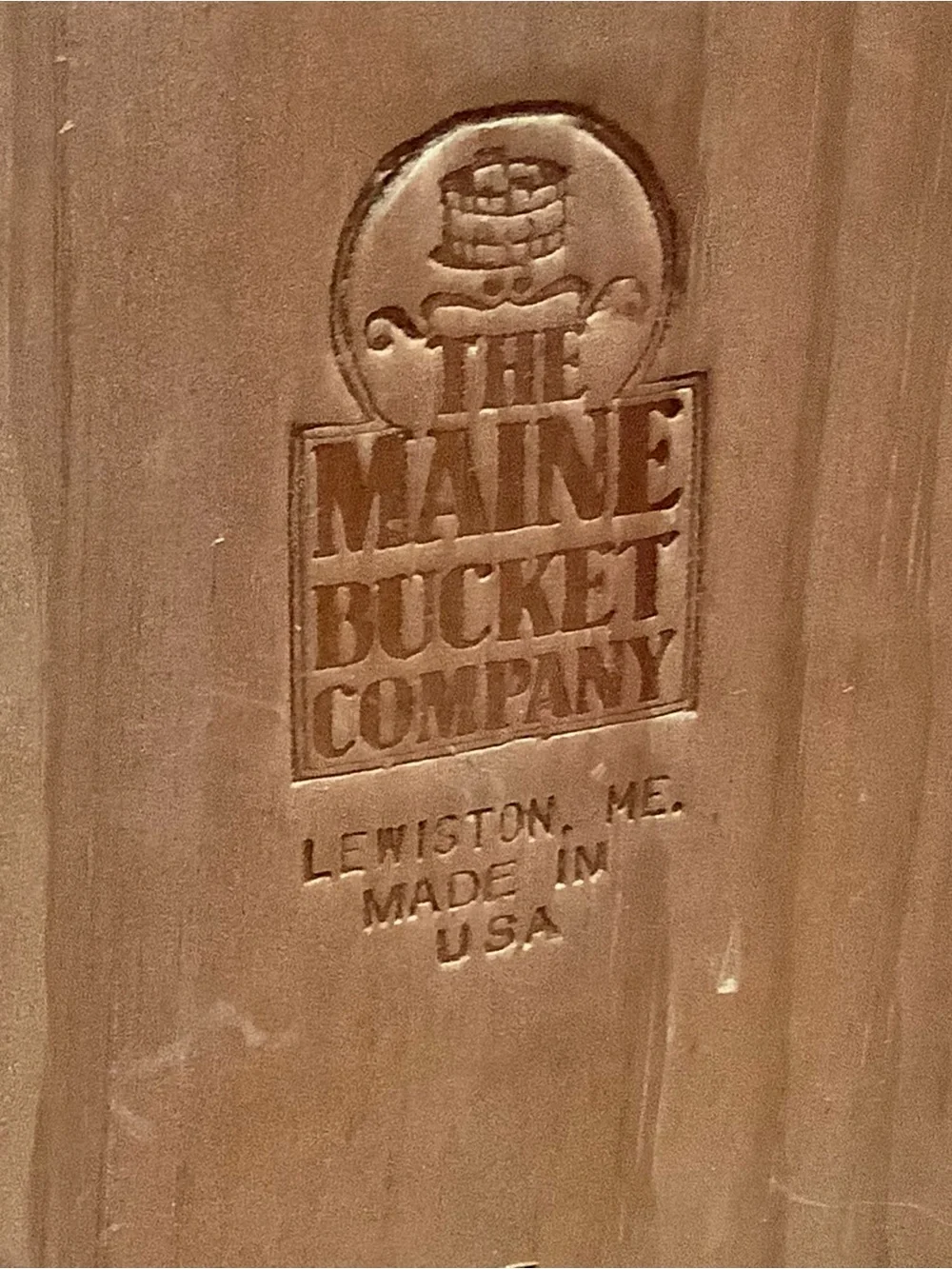 Wooden Half Bucket Basket Wall  Planter  9” X 9” X 6” By Maine Bucket Co